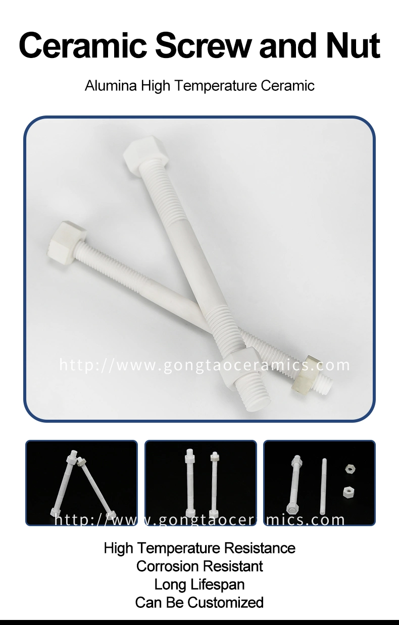 Ysz Ceramic Zircon Rods with Thread and Nut