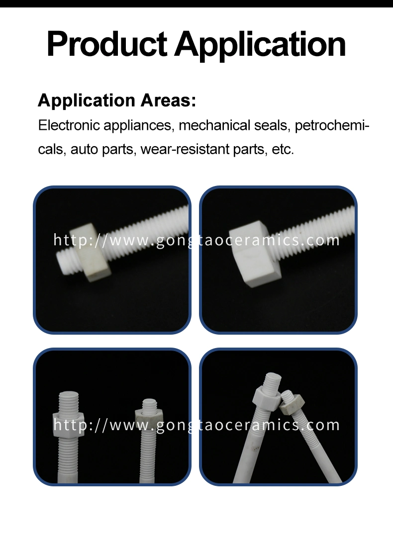 Ysz Ceramic Zircon Rods with Thread and Nut